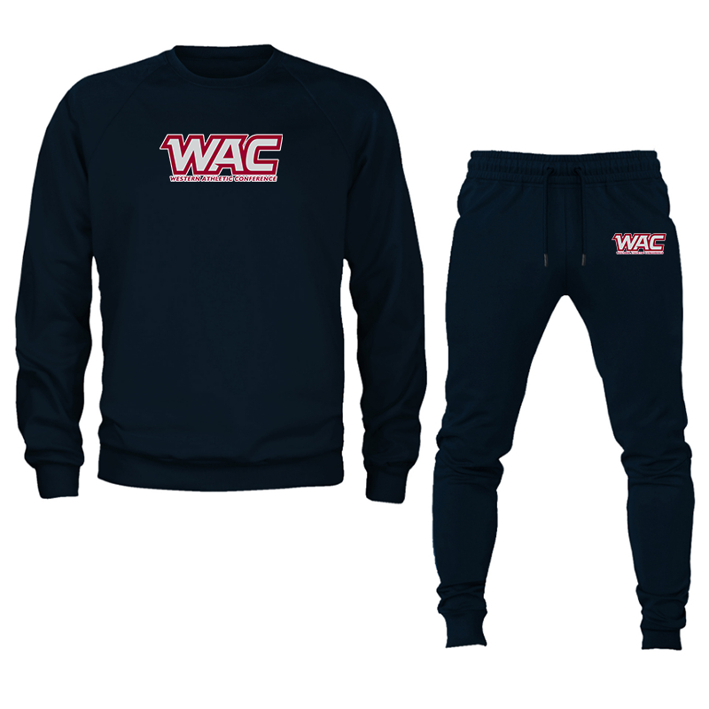Men's Western Athletic Conference Crewneck Sweatshirt Joggers Suit
